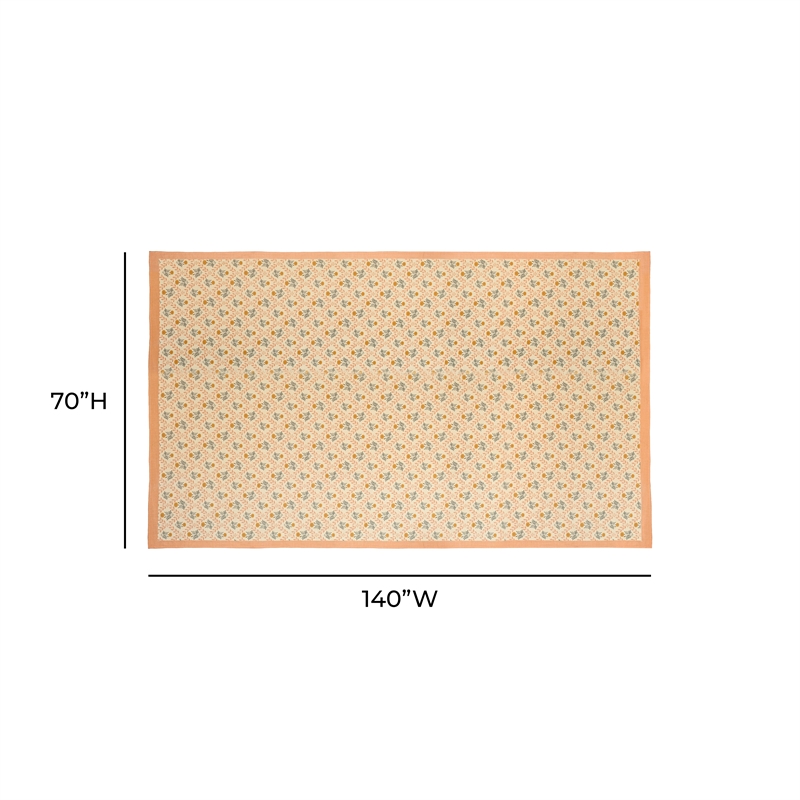 Dolce Blush Pink Natural Cotton Table Cloth 70x140