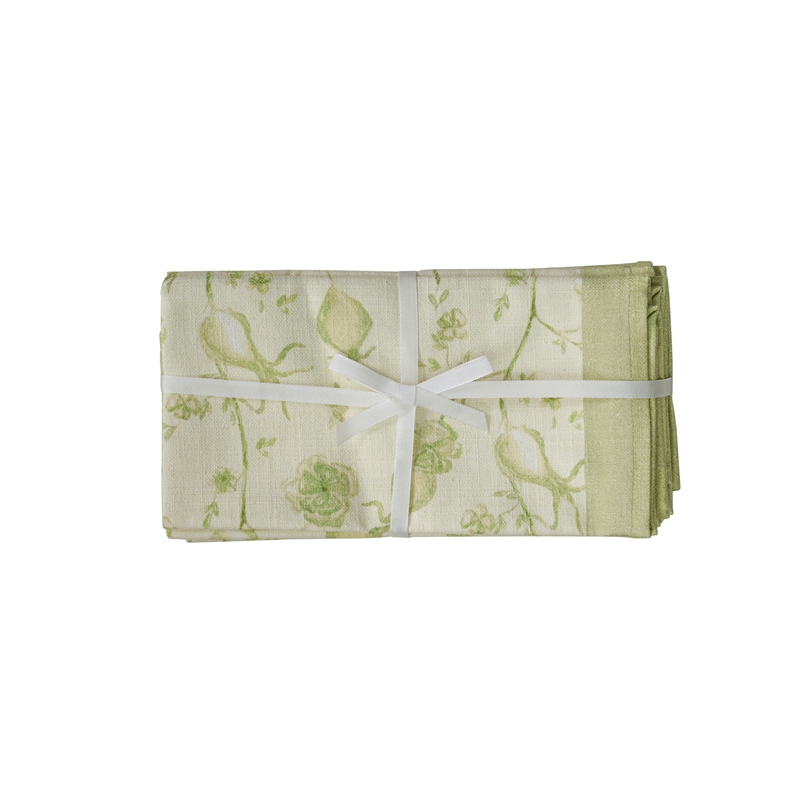 Dolce Olive Green Natural Cotton Napkin (Set of 4)