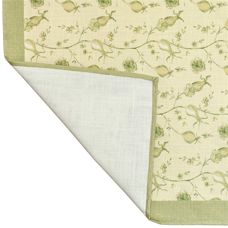 Dolce Olive Green Natural Cotton Table Cloth 70x160