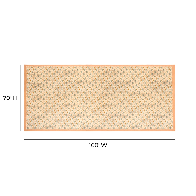 Dolce Blush Pink Natural Cotton Table Cloth 70x160