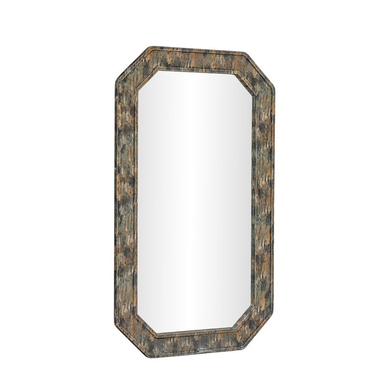 Charlene Jewel Wall Mirror - Watercolor Print