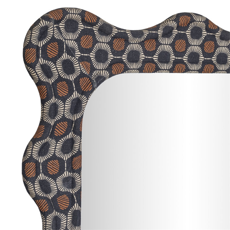 Charlene Squiggle Wall Mirror - Biologic Print