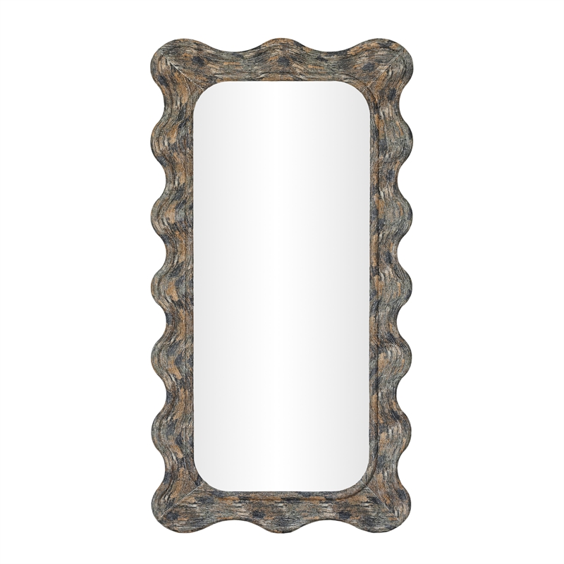 Charlene Squiggle Wall Mirror - Watercolor Print
