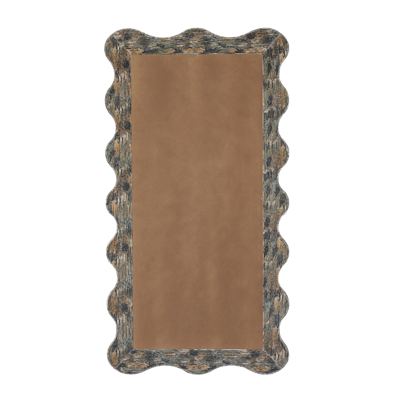 Charlene Squiggle Wall Mirror - Watercolor Print