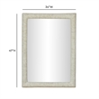 Orpheus Ribbed Faux Stone Fiberglass Rectangular Wall Mirror