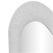 Orpheus Ribbed Faux Stone Fiberglass Tall Floor Mirror