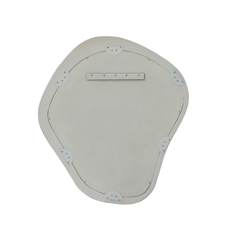 Orpheus Ribbed Faux Stone Fiberglass Wall Mirror