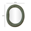 Orpheus Ribbed Forest Green Fiberglass Thick Wall Mirror