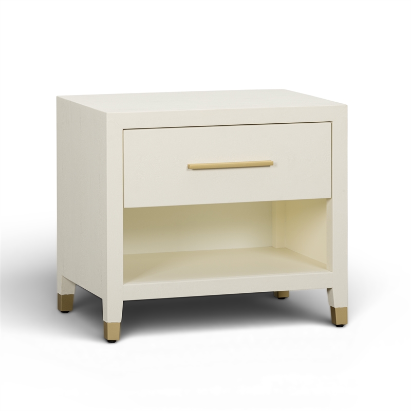 Dani Cream Shagreen Nightstand