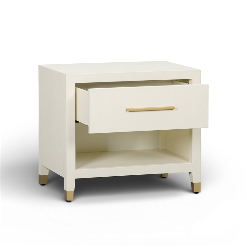 Dani Cream Shagreen Nightstand