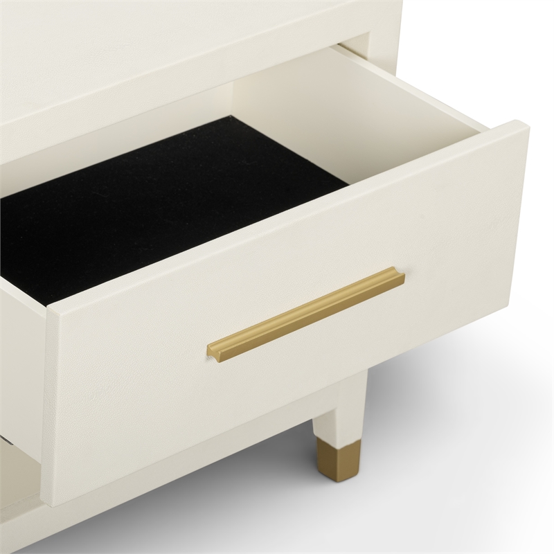 Dani Cream Shagreen Nightstand