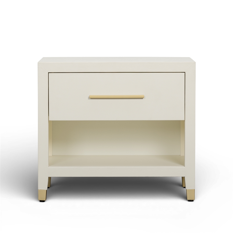 Dani Cream Shagreen Nightstand