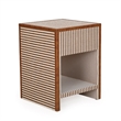 Kora Brown Cotton Jute Nightstand