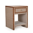Kora Brown Cotton Jute Nightstand