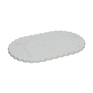 Shabbat White Marble Serving Board