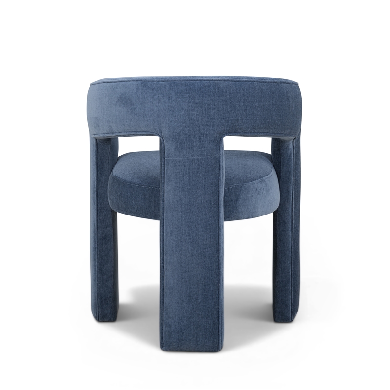 Malone Denim Blue Performance Fabric Dining Chair