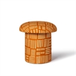 Lucy Rust Orange Tribal Print Mushroom Stool