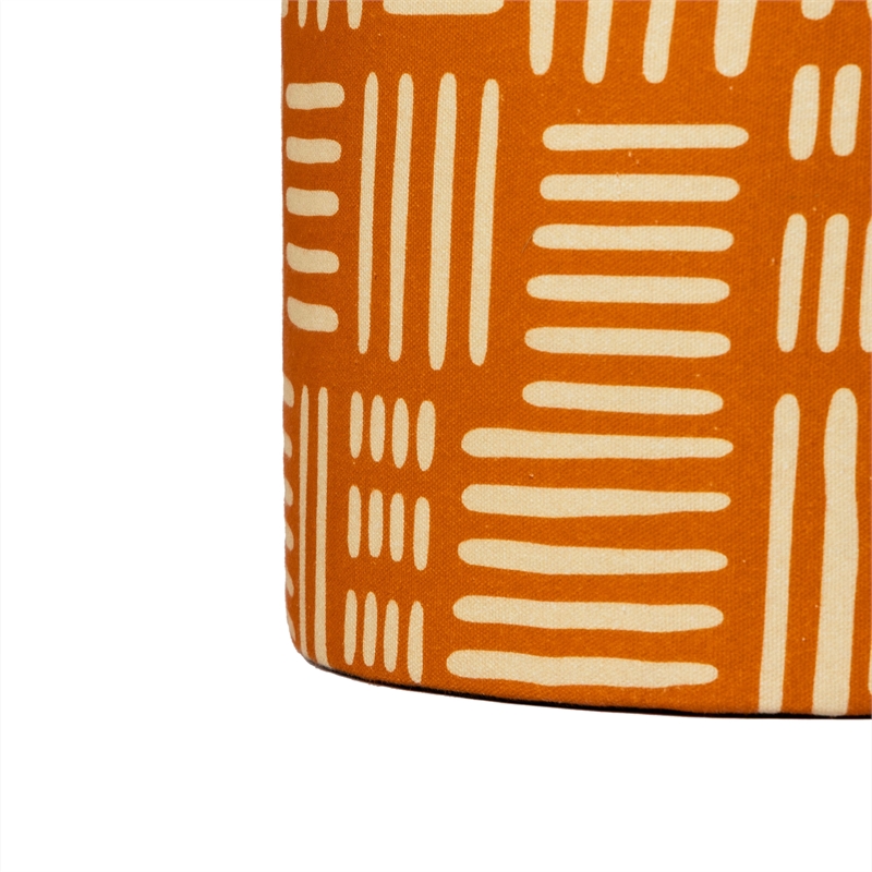 Lucy Rust Orange Tribal Print Mushroom Stool