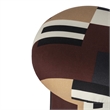 Lucy Mud Brown Abstract Print Mushroom Stool