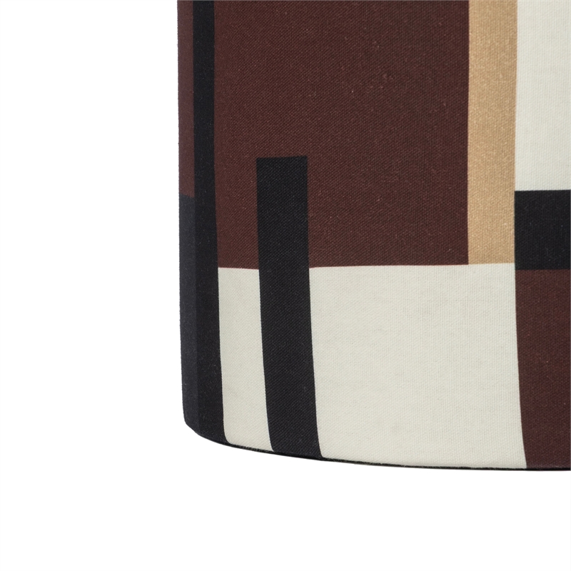 Lucy Mud Brown Abstract Print Mushroom Stool