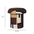 Lucy Mud Brown Abstract Print Mushroom Stool