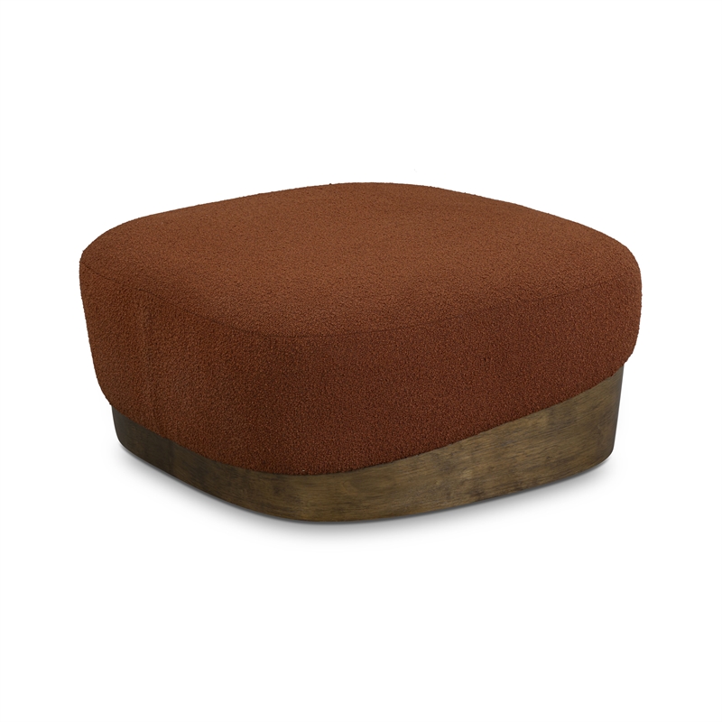 Domina Autumn Red Boucle Ottoman