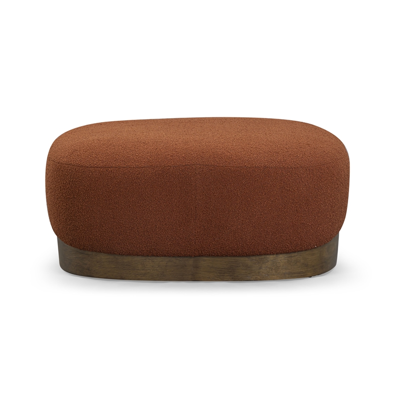 Domina Autumn Red Boucle Ottoman