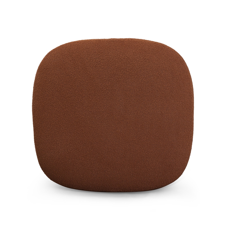 Domina Autumn Red Boucle Ottoman