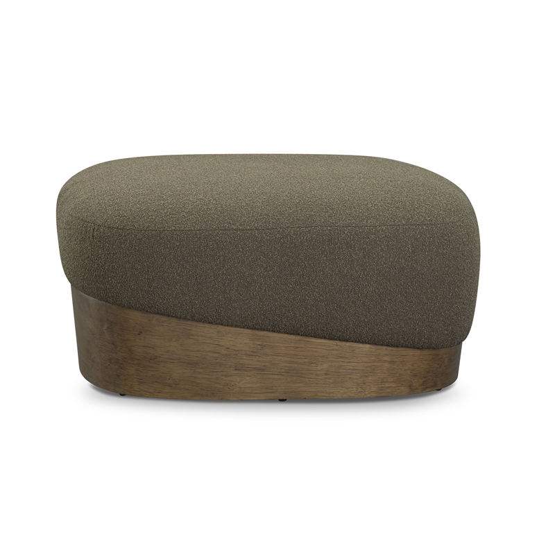 Domina Kale Green Boucle Ottoman