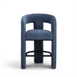 Malone Denim Blue Performance Fabric Counter Stool