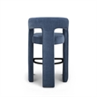 Malone Denim Blue Performance Fabric Bar Stool