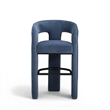 Malone Denim Blue Performance Fabric Bar Stool