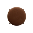 Oodle Bronze Performance Vegan Mohair Light Walnut Bar Stool