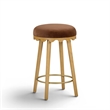 Oodle Bronze Performance Vegan Mohair Natural Counter Stool