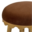 Oodle Bronze Performance Vegan Mohair Natural Counter Stool