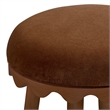 Oodle Bronze Performance Vegan Mohair Light Walnut Counter Stool