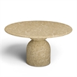 Cynthia Light Emperador Faux Marble Indoor / Outdoor Dining Table