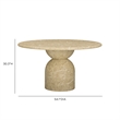 Cynthia Light Emperador Faux Marble Indoor / Outdoor Dining Table