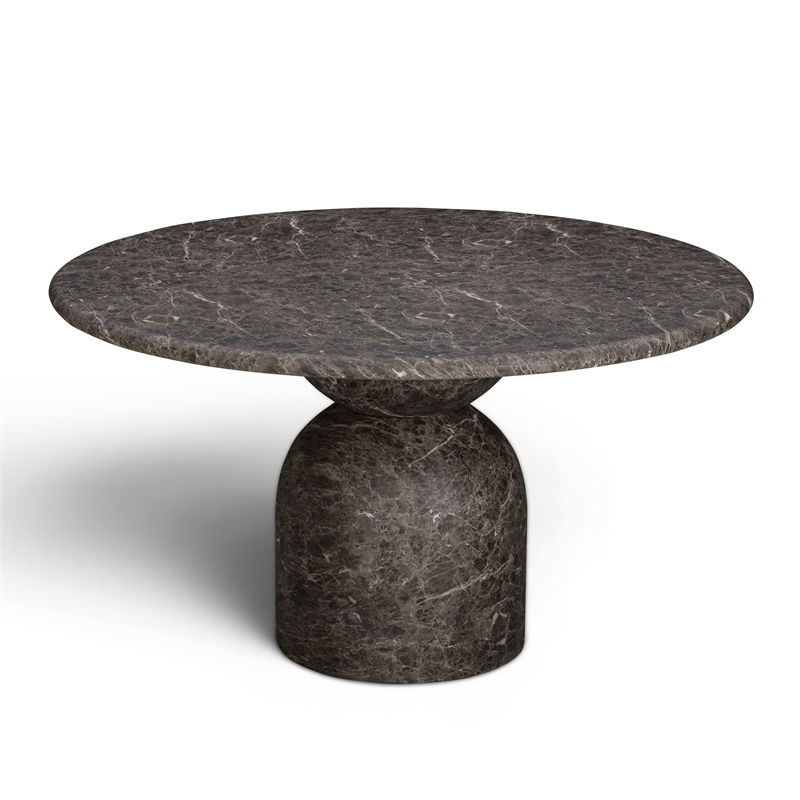 Cynthia Dark Emperador Faux Marble Indoor / Outdoor Dining Table