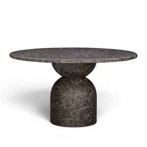 Cynthia Dark Emperador Faux Marble Indoor / Outdoor Dining Table
