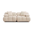 Calliope Cream Performance Velvet Modular Loveseat