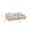 Calliope Cream Performance Velvet Modular Loveseat