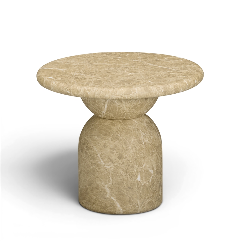 Cynthia Light Emperador Faux Marble Indoor / Outdoor Side Table