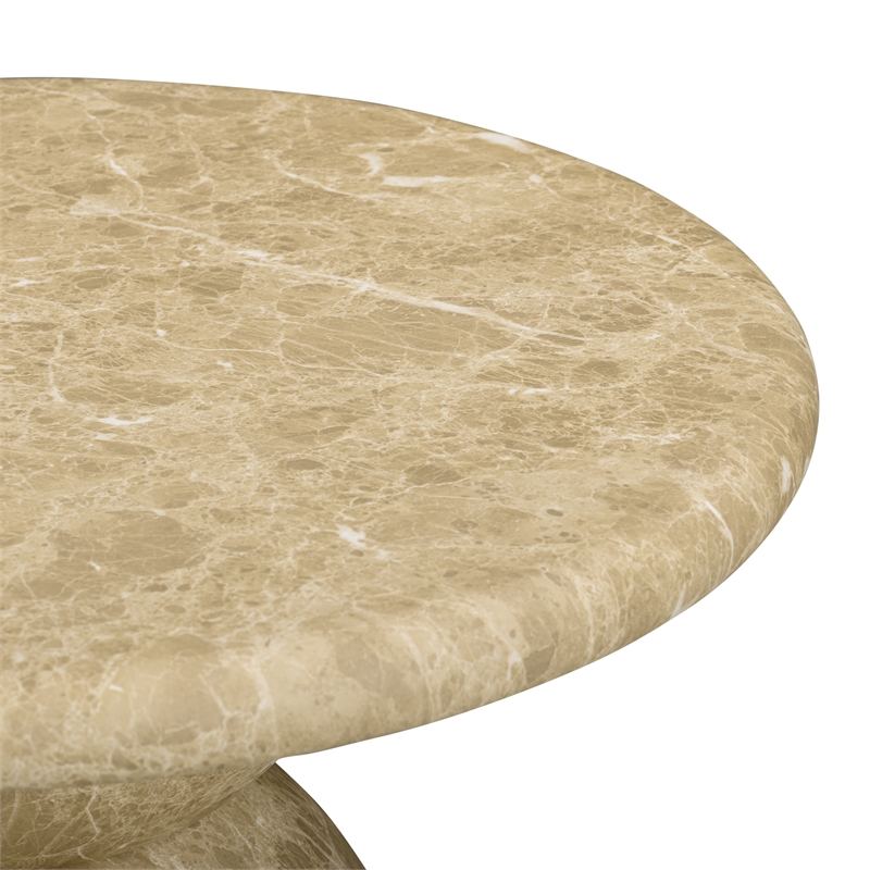 Cynthia Light Emperador Faux Marble Indoor / Outdoor Side Table