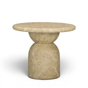 Cynthia Light Emperador Faux Marble Indoor / Outdoor Side Table