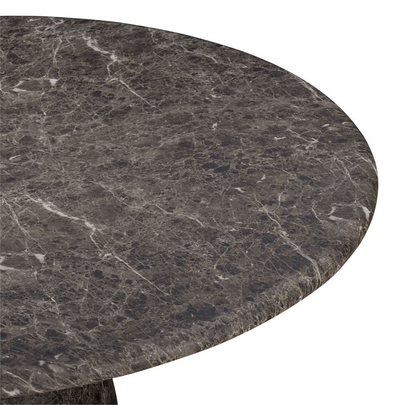 Cynthia Dark Emperador Faux Marble Indoor / Outdoor Side Table