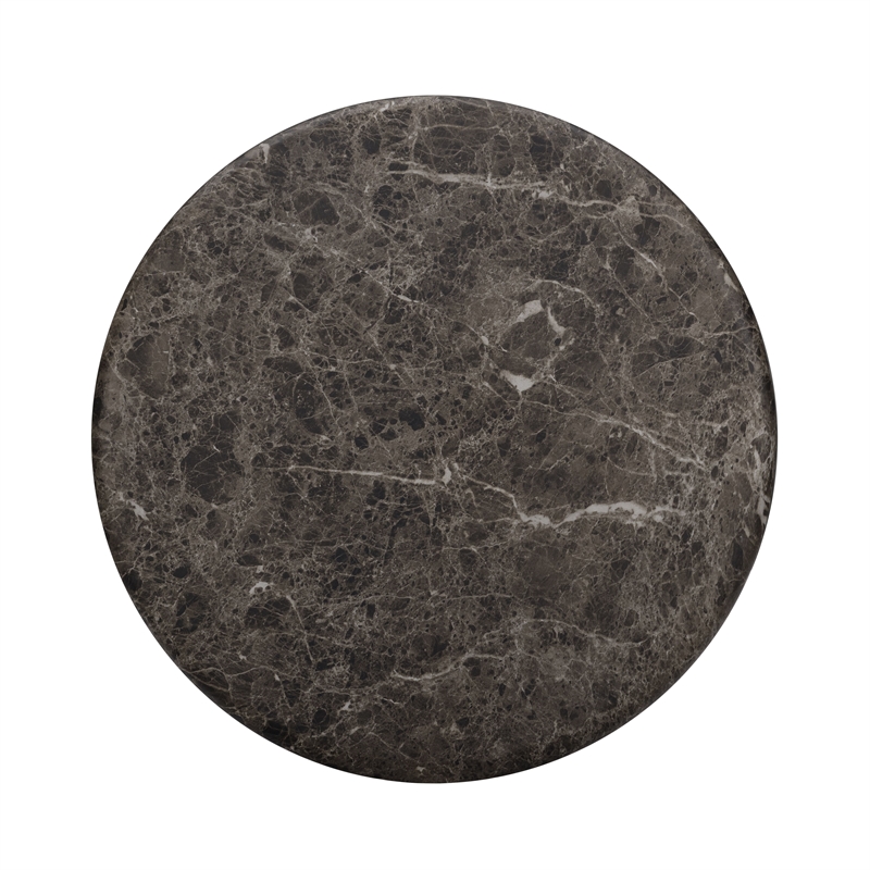 Cynthia Dark Emperador Faux Marble Indoor / Outdoor Side Table