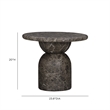 Cynthia Dark Emperador Faux Marble Indoor / Outdoor Side Table