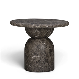 Cynthia Dark Emperador Faux Marble Indoor / Outdoor Side Table