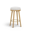 Oodle Cream Performance Vegan Mohair Natural Bar Stool